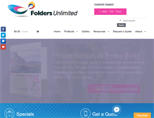 Tablet Screenshot of foldersunlimited.com